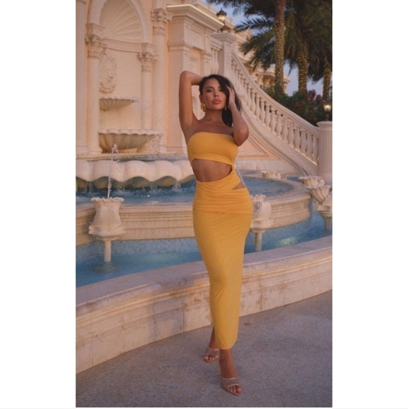 Zara Cut Out Midi Dress size L - Picture 11 of 16